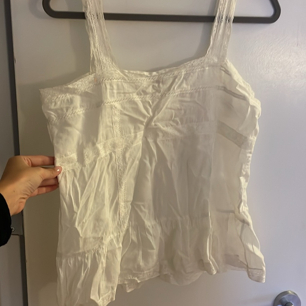 Zadig & Voltaire Cream Lace-Trim Tank Top NWT - Picture 5 of 6